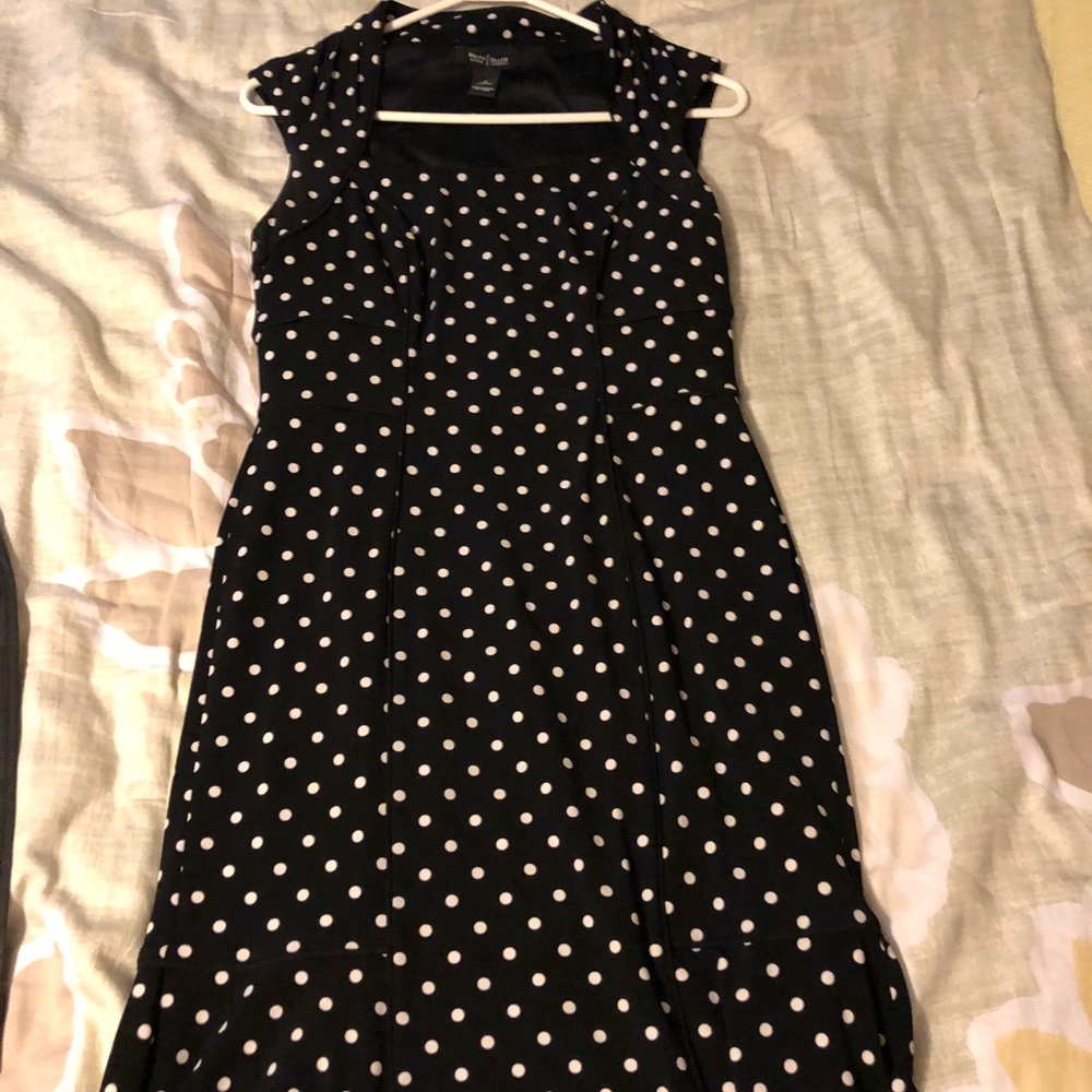 Black and white polka dot dress